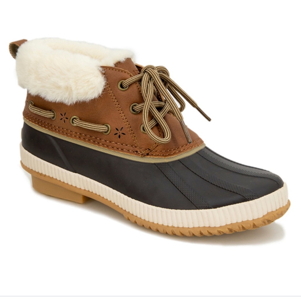 - JBU Sz 8 Maria Waterproof Sherpa Leather Ankle Duck Boots! EUC!